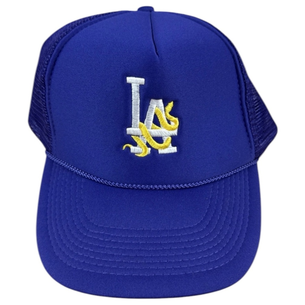 Dodgers Lakers Kobe Bryant Black Mamba Trucker Hat Snapback LA Nissun‎ Cap